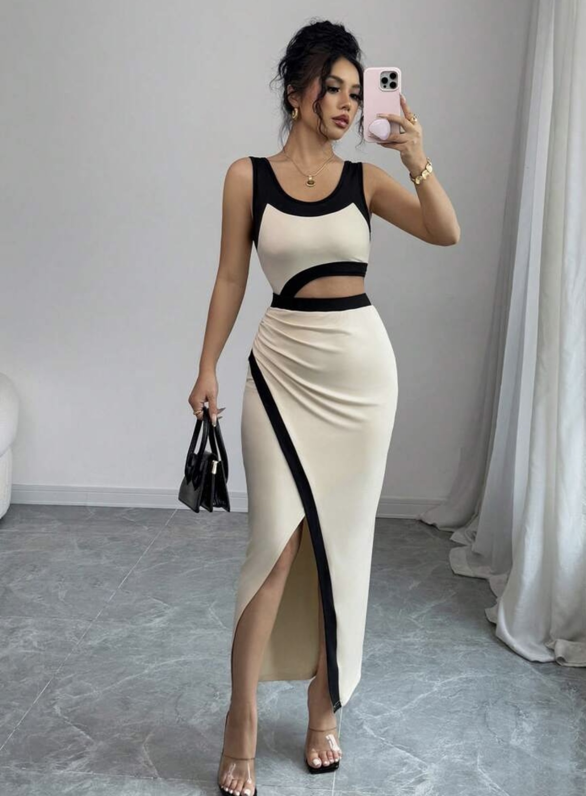 Shoulder Cutout Maxi Dress