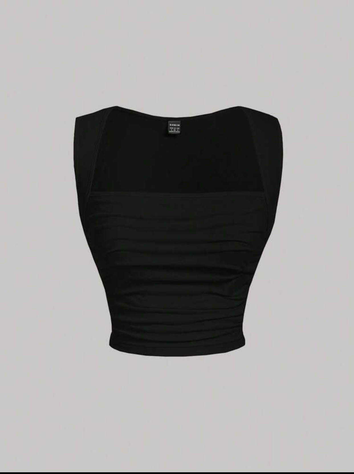 Ruched Tank Top Black